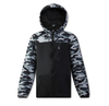 Big Boys Winter Warm Jacket Camo Printed Zip Up Fleece Lined Puffer Coat with Hood Black